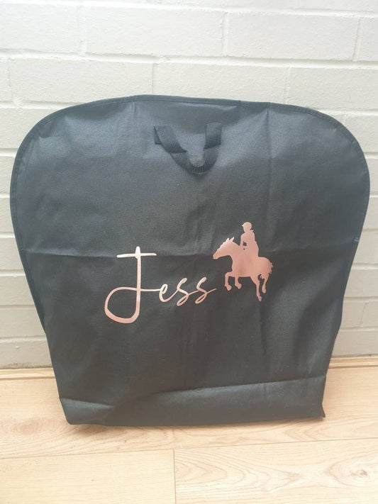 Personalised Equestrian Saddle pad bag - ideal for Pony or Cob Holder, numnah,  horse, pony club, competitions Gift with handle