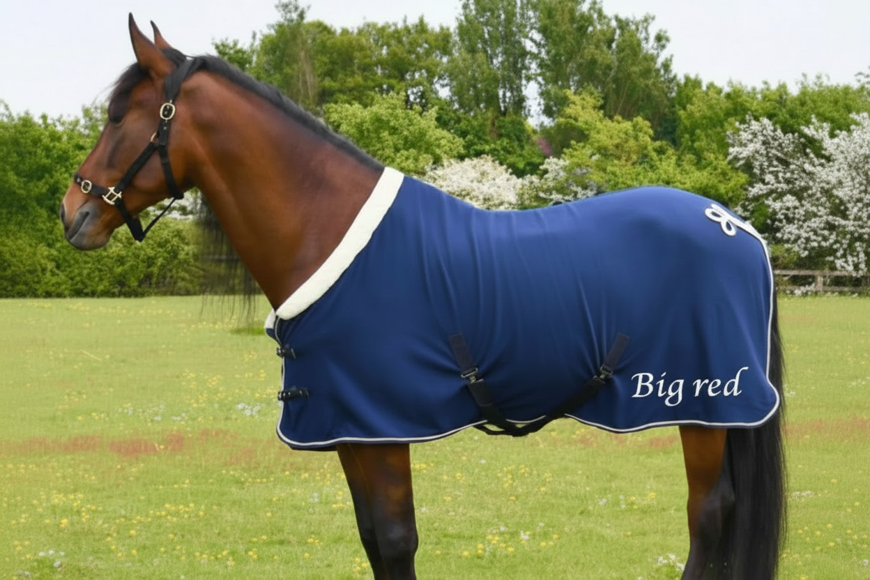 Personalised equestrian Show fleece cooler Embroidered- horse rug show name stable rug travel