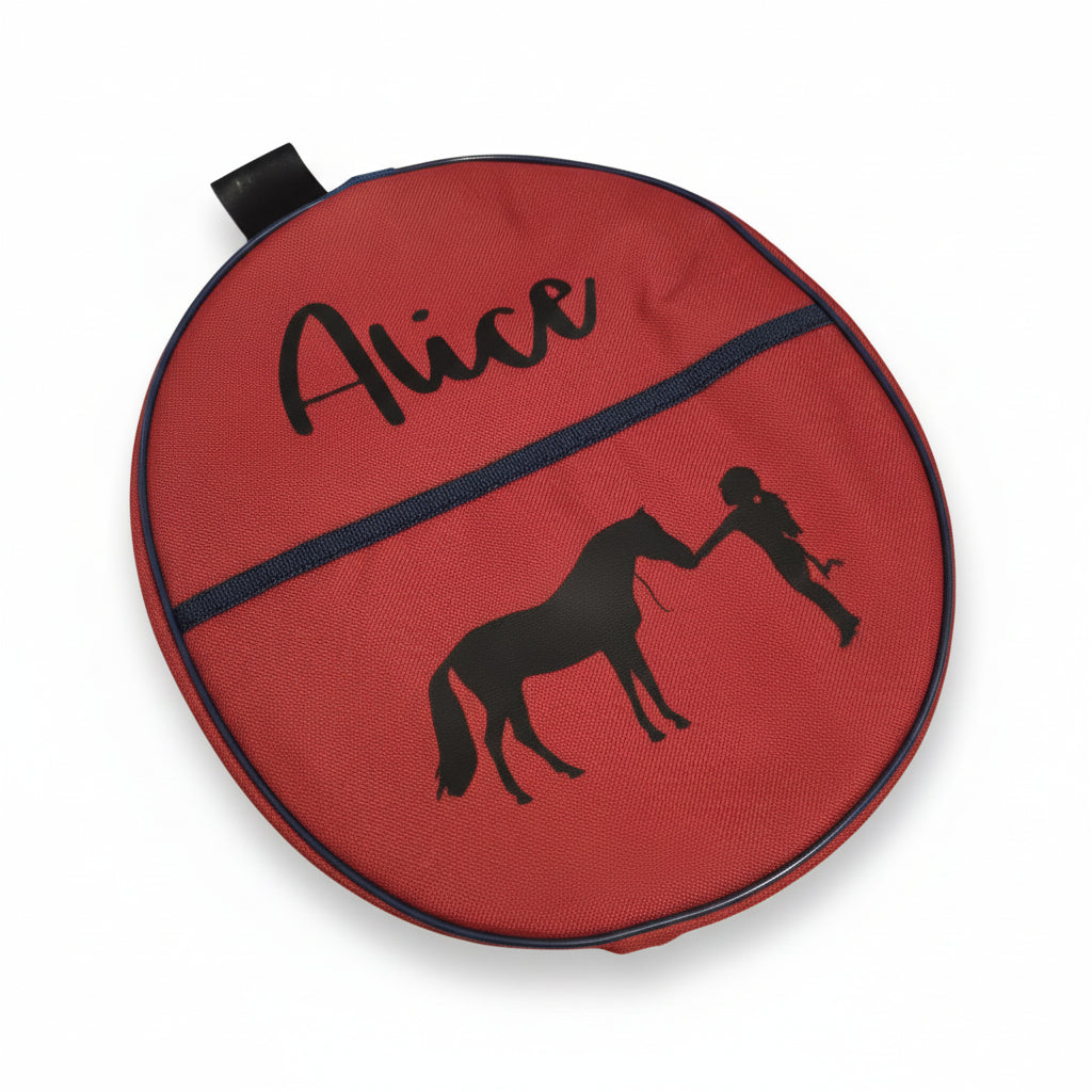 Personalised Horse riding hat bag - Red