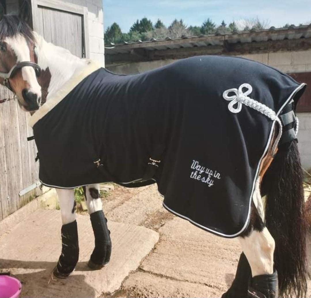 Personalised equestrian Show fleece cooler Embroidered- horse rug show name stable rug travel