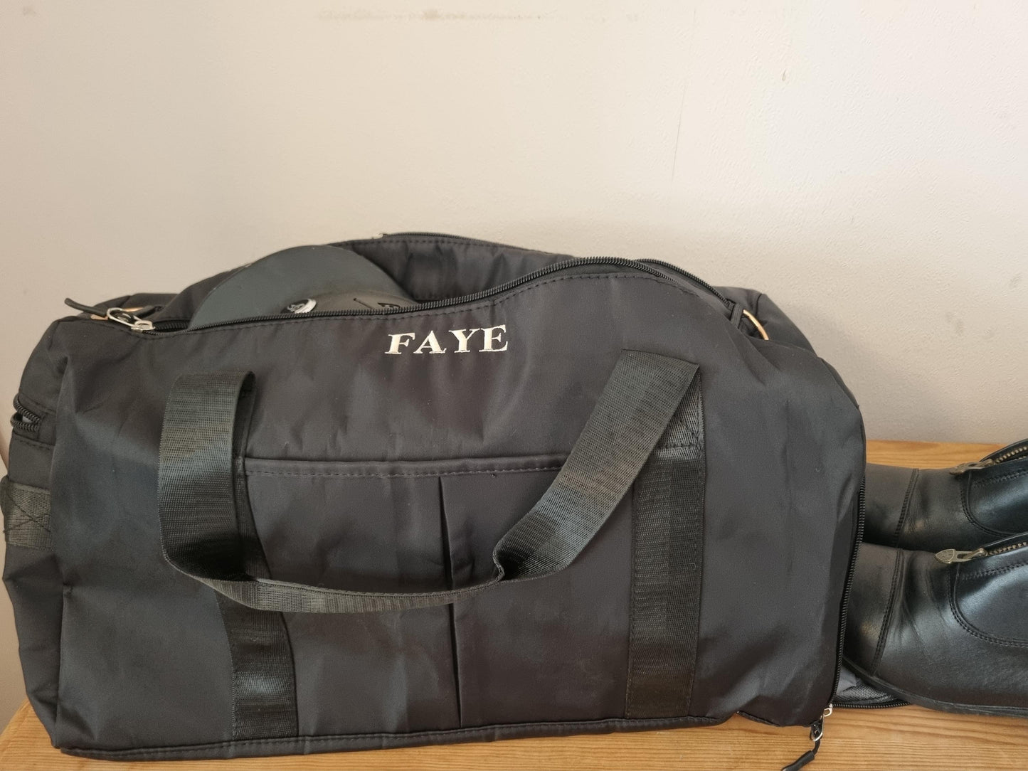 Equestrian personalised show bag embroidered