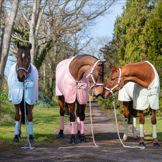 Personalised sorbet Fleece rug and matching head collar